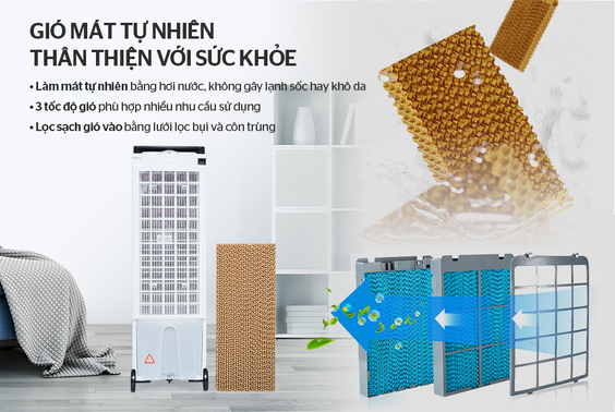 Quạt điều hoà Sunhouse SHD7719 tạo gió mát tự nhiên